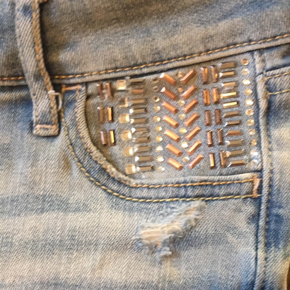 Vintage Y2K Unique Low Rise Sequin Hollister Skinny Jeans - Picture 7 of 9
